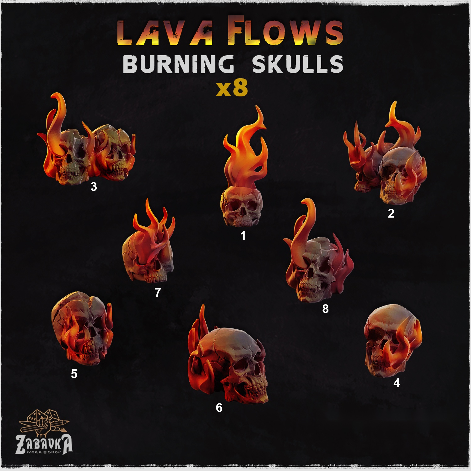 Lava Flows Burning Skulls — creator artwork 1
