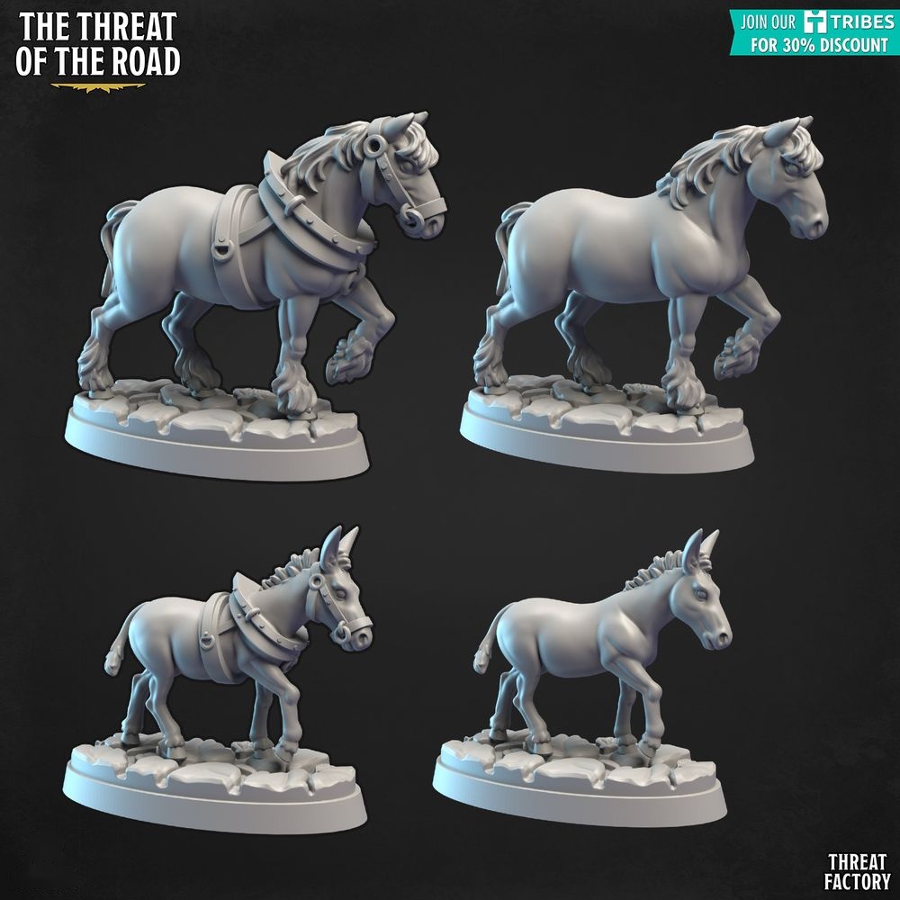 Draft Horse & Donkey