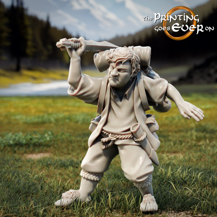 Samuel Halfling Adventurer Miniature — creator artwork 1