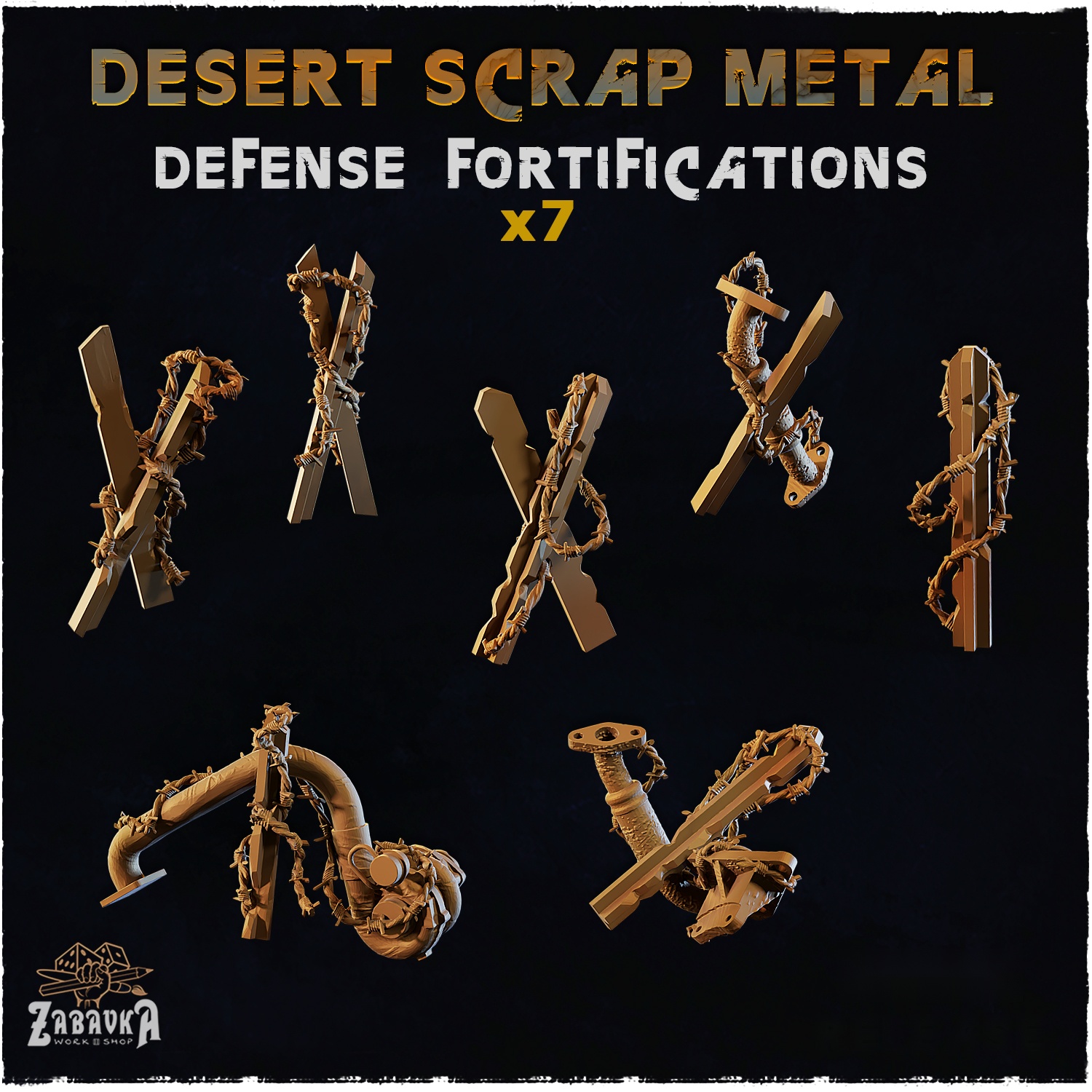 Desert Scrap Metal Defense Fortifications — creator artwork 1