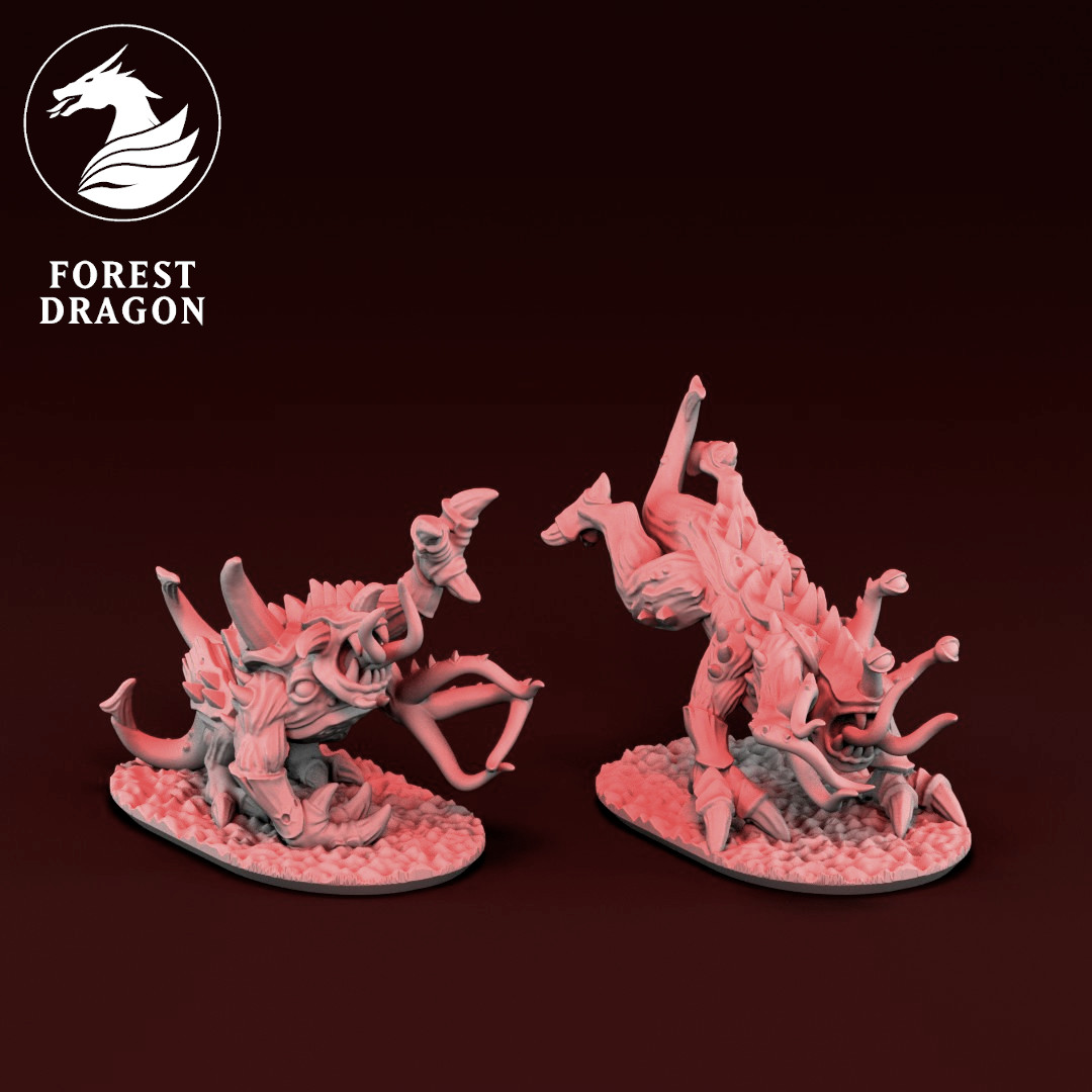 Forest Dragon Despoilers Corrupted Beasts - 10mm Fantasy Miniatures