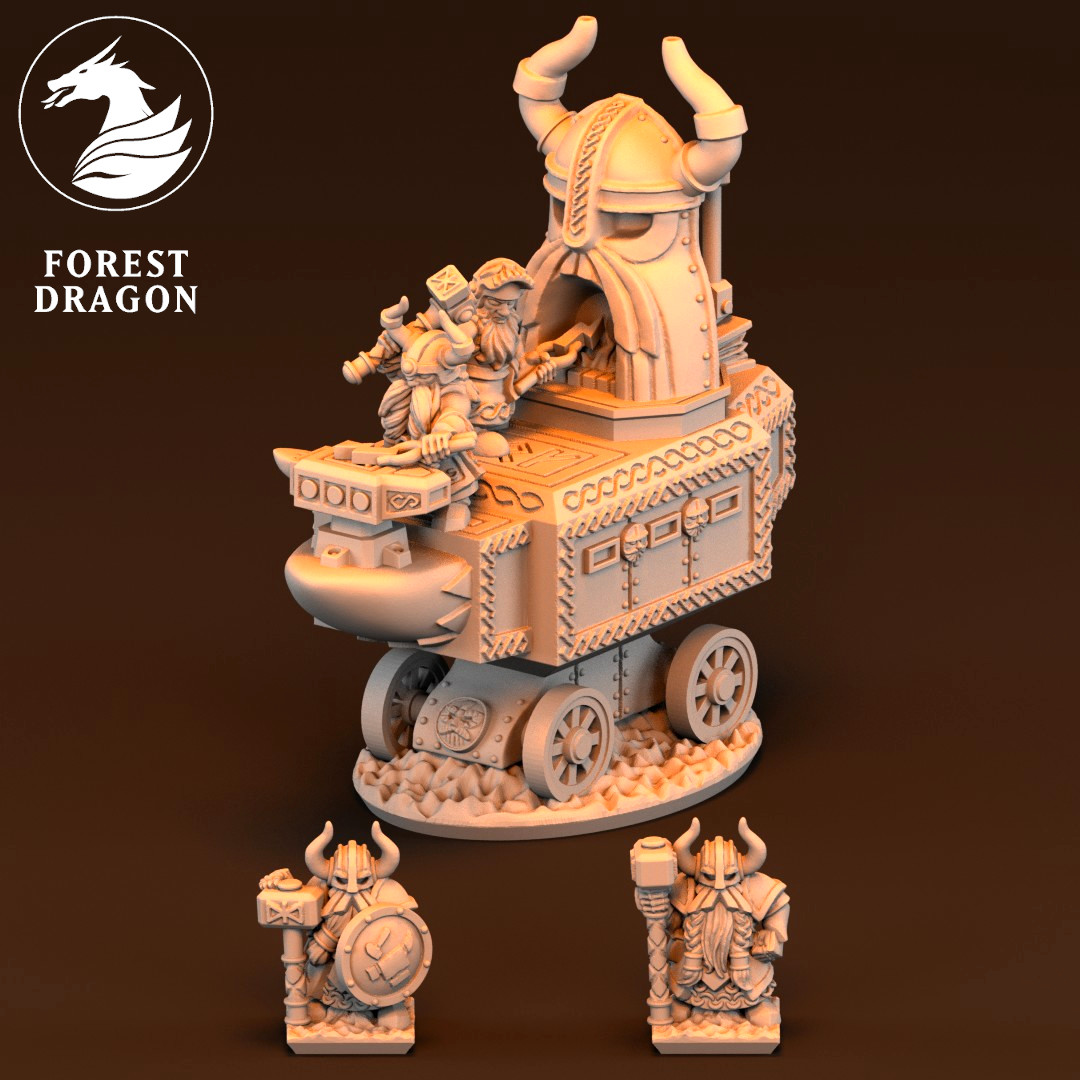 Forest Dragon Dwarf Great Anvil - 10mm Fantasy Miniatures
