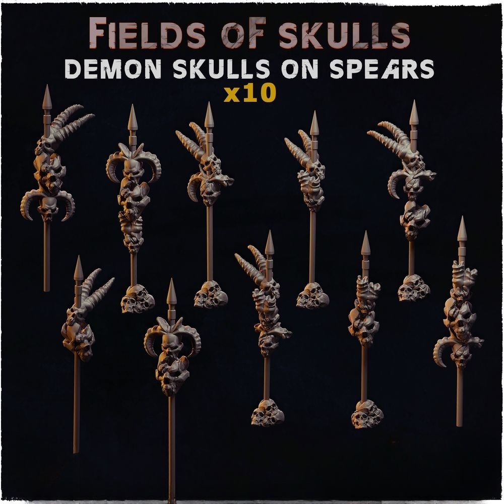Fields of Skulls Demon Skulls on Spears — creator artwork 1
