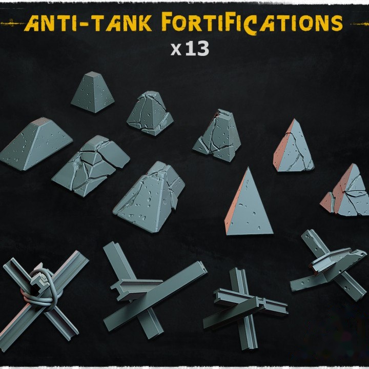 Anti-Tank Fortifications - Basing Bits