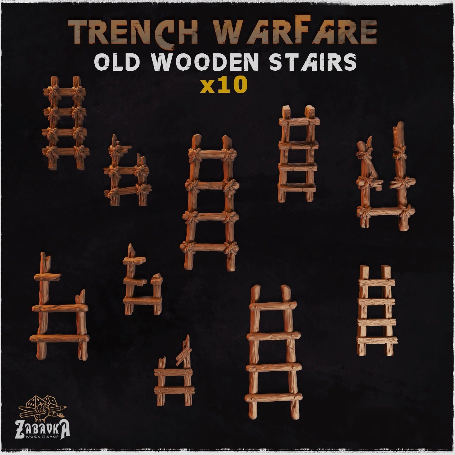 Trench Warfare Old Wooden Stairs — creator artwork 1