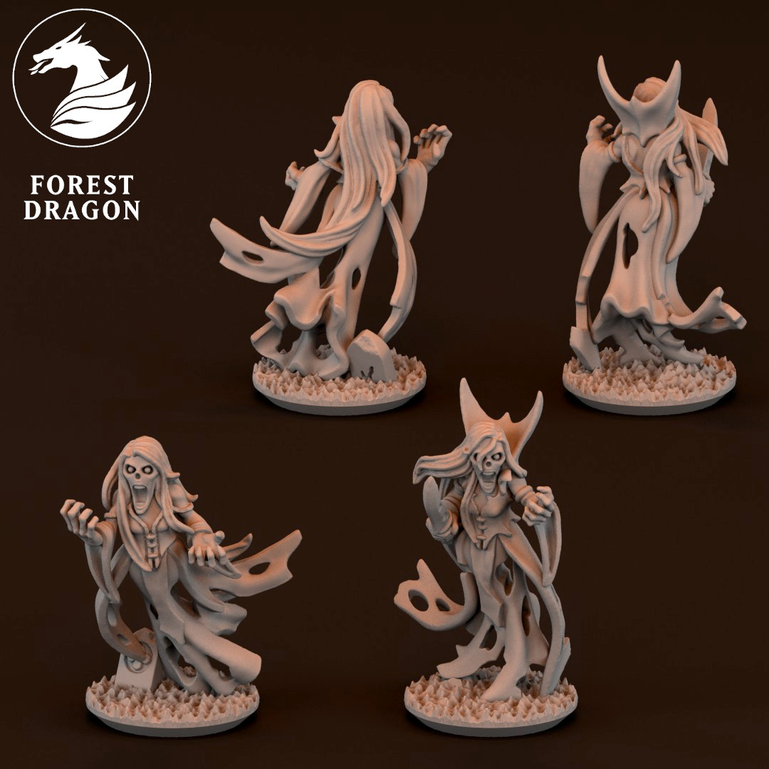 Forest Dragon Banshees - 10mm Fantasy Miniatures