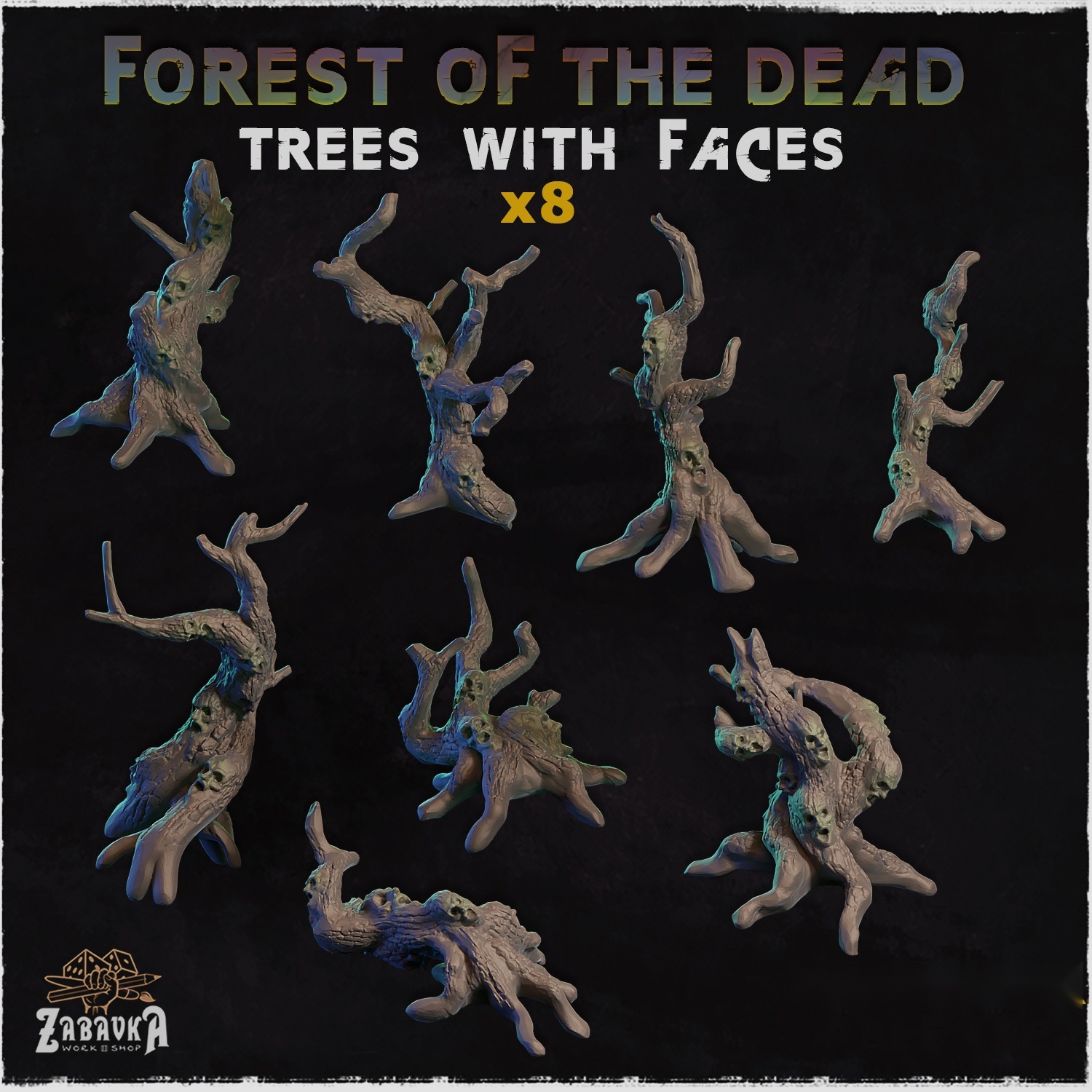 Forest of the Dead Trees with Faces