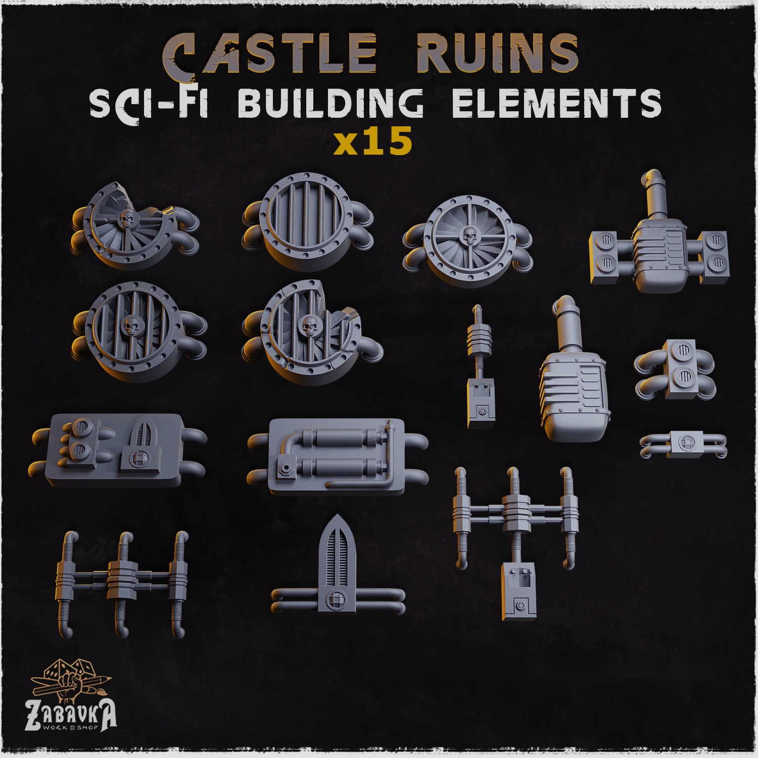 Castle Ruins Sci-Fi Building Elements — creator artwork 1