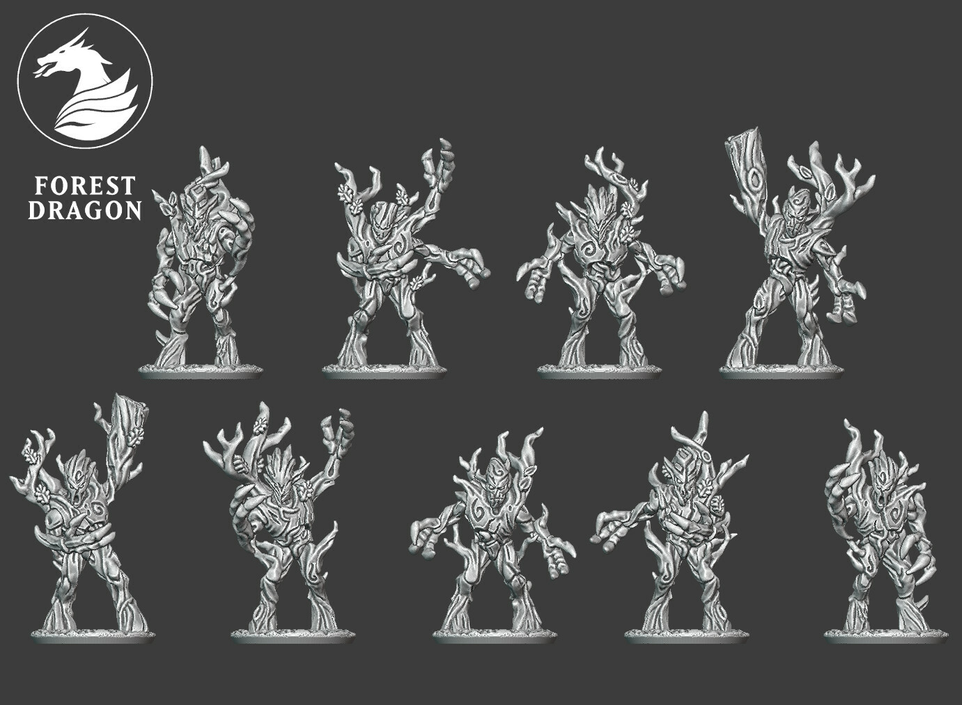 Forest Dragon Greater Forest Spirits - 10mm Fantasy Miniatures — creator artwork 1