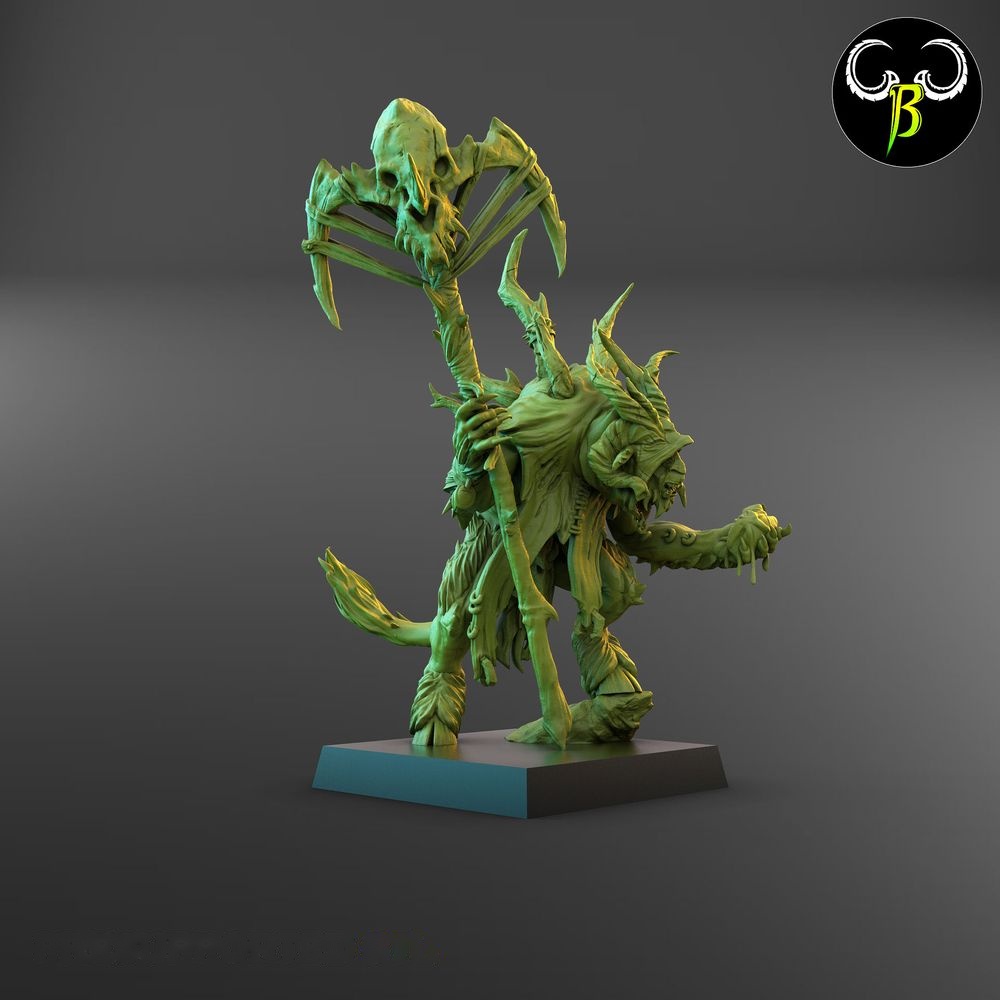 Horned Seer, original artwork by Clay Beast Creation