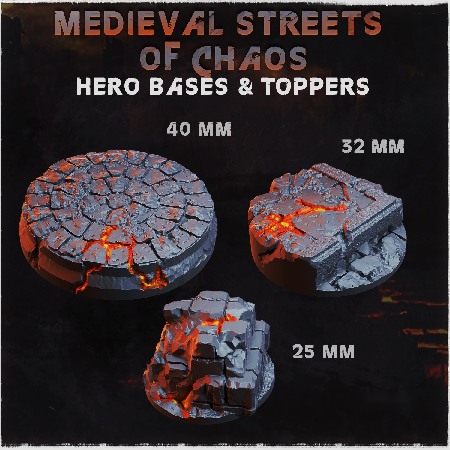Medieval Streets of Chaos Hero Bases and Toppers — creator artwork 1