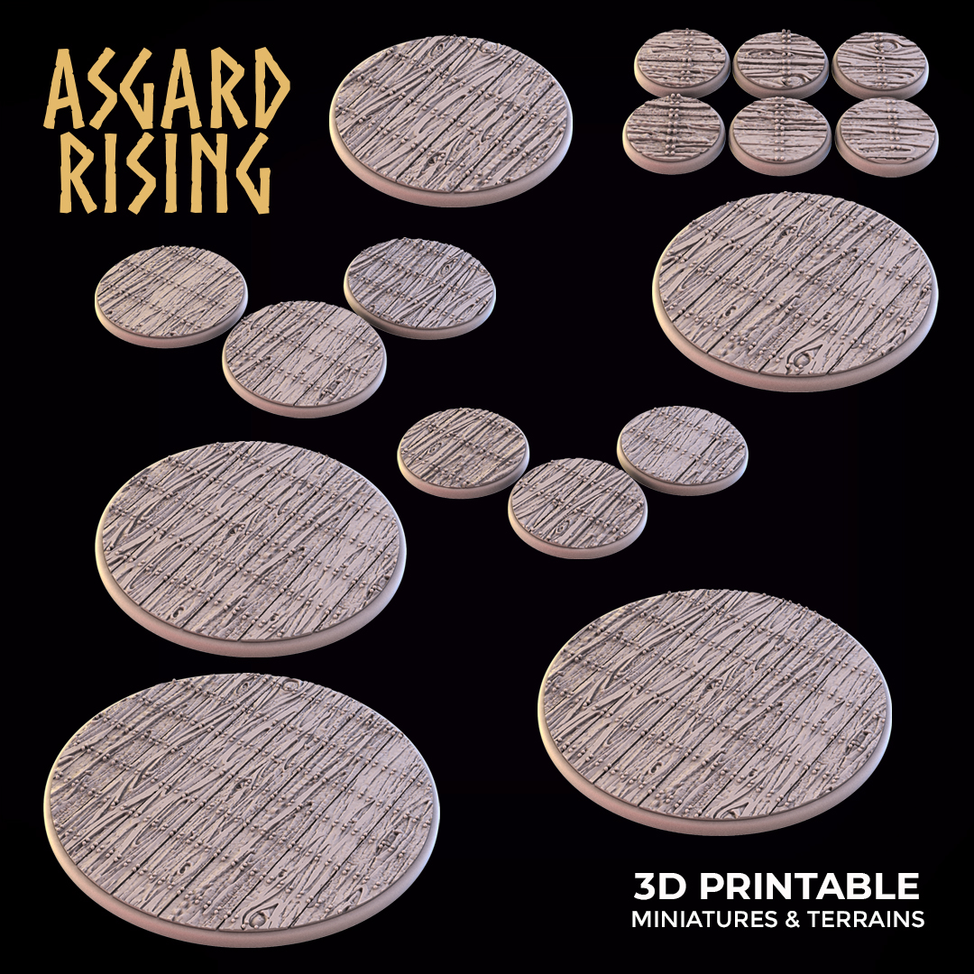 Wooden Floor — Round Scenic Bases