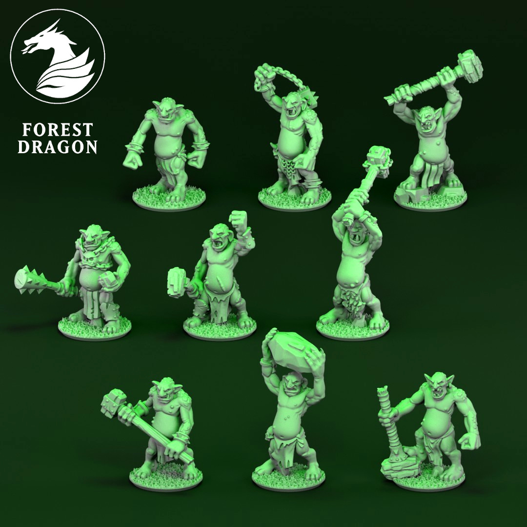 Forest Dragon Trolls - 10mm Fantasy Miniatures — creator artwork 1