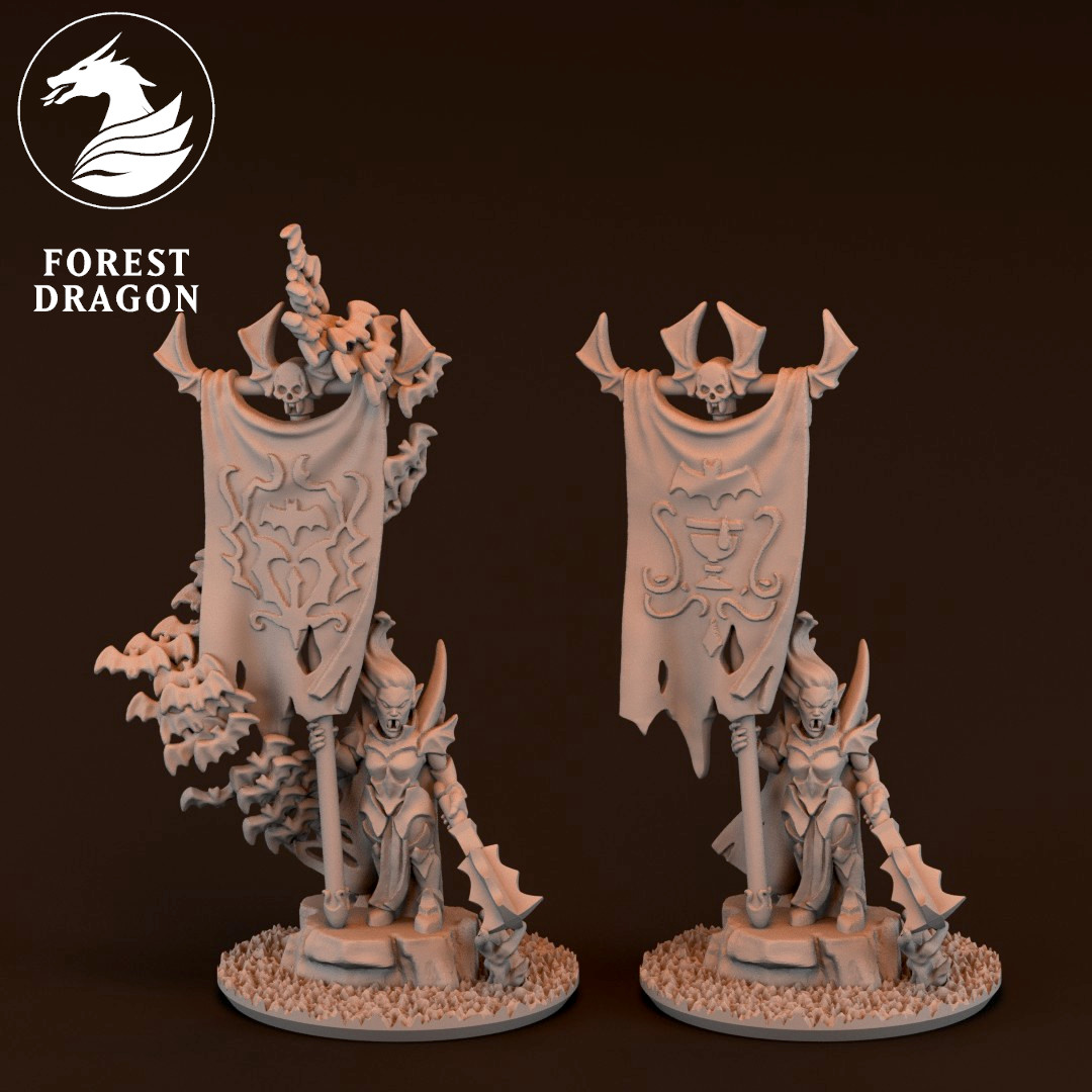 Forest Dragon Vampire Army Standard - 10mm Fantasy Miniatures